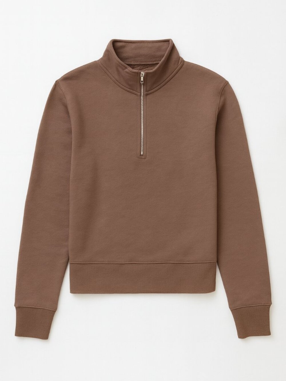 Half Zip Sweatshirt in Brown for Women